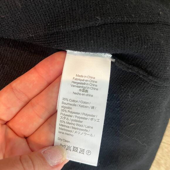 J.CREW Women's Open Front Cardigan Size M In Black - Picture 6 of 7